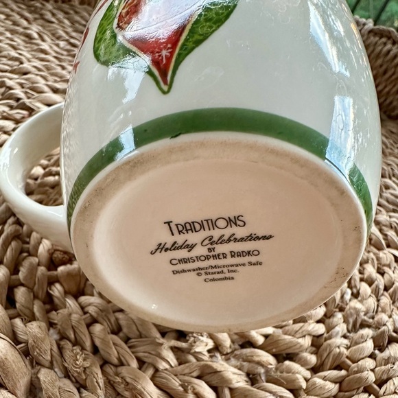 NOT FOR SALE Christopher Radko Holiday Celebrations Ceramic Mug - Picture 2 of 3